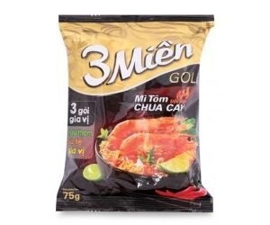 Mì 3 Miền chua cay đặc biệt えび酸辛味インスタントラーメン